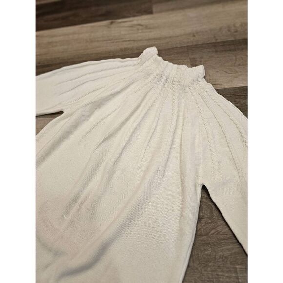 Collection L White Knit Women's Turtleneck Sweater size 12 - Picture 6 of 10